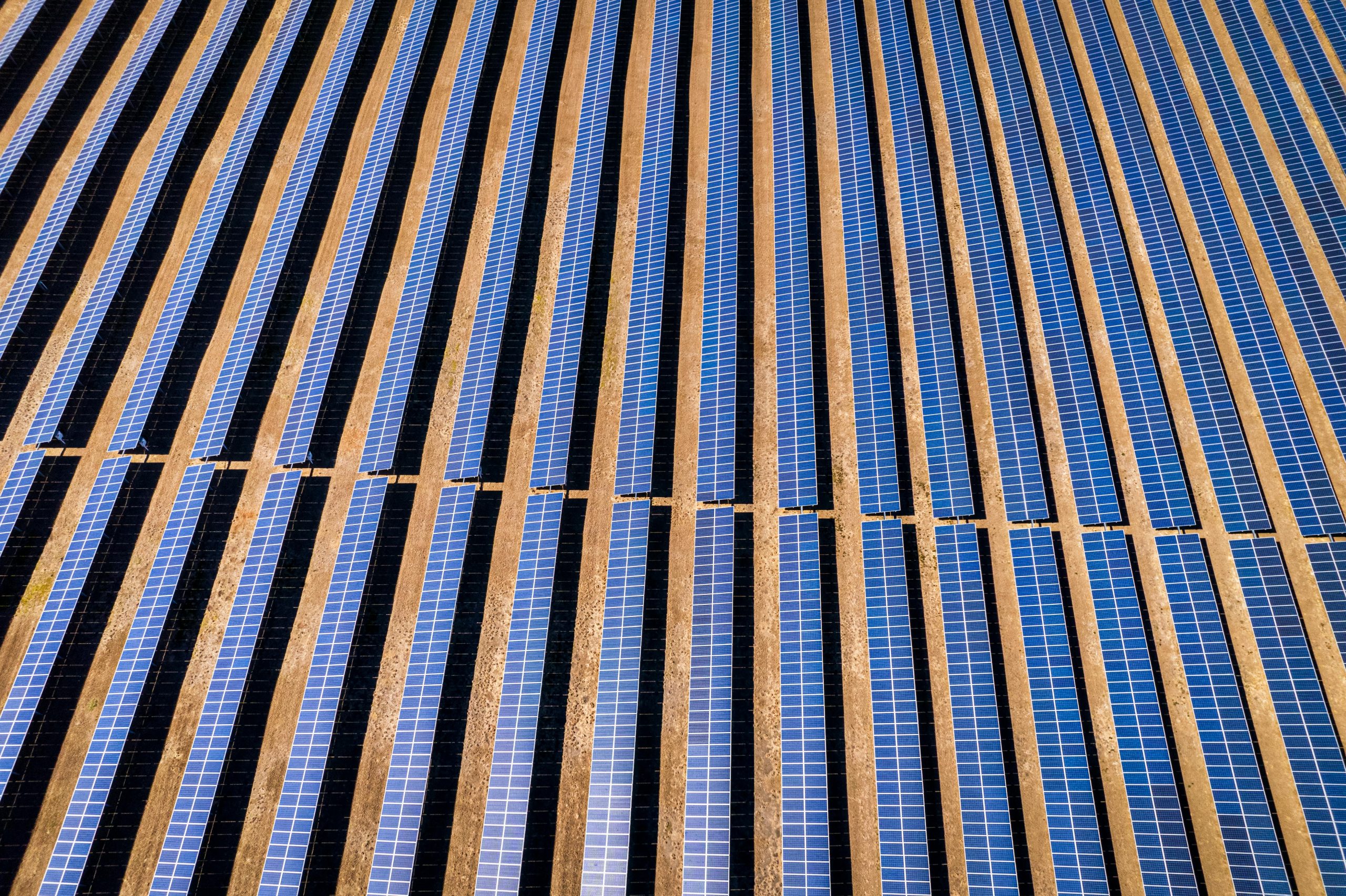 Drone Shot of a Solar Panels